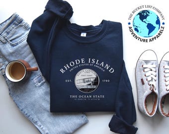 Rhode Island Shirt, Rhode Island Gift, Rhode Island Sweatshirt, The Ocean State, Soft and Comfortable Sweatshirt, Rhode Island Quarter