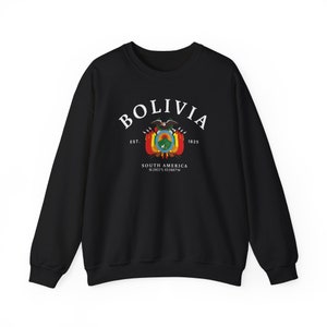 Suéter Bolívia, Camisa Bolívia, Camisa América do Sul, Moletom Macio e Confortável, Presente Bolívia, Bolívia América do Sul imagem 3