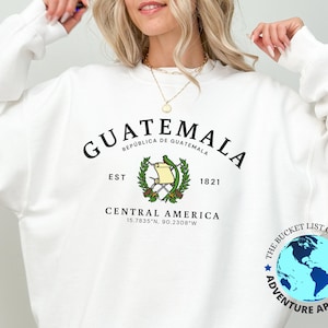 Camiseta de Guatemala, Guatemala Centroamérica, sudadera de Guatemala, regalo de Guatemala, sudadera suave y cómoda de Guatemala