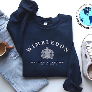 Wimbledon Sweatshirt, Wimbledon Shirt, London Sweatshirt, gemütliches Wimbledon Sweatshirt, England Geschenk, britisches Souvenir