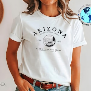 T-shirt de l'Arizona, souvenir de l'Arizona, chemise de l'Arizona, T-shirt unisexe, T-shirt du Grand Canyon, T-shirt du quartier de l'Arizona, cadeau de l'Arizona, chemise de l'État de l'Arizona