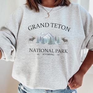 Grand Teton National Park Unisex Sweatshirt, Outdoor Pullover, Camping, Langarm, Naturliebhaber Sweatshirt