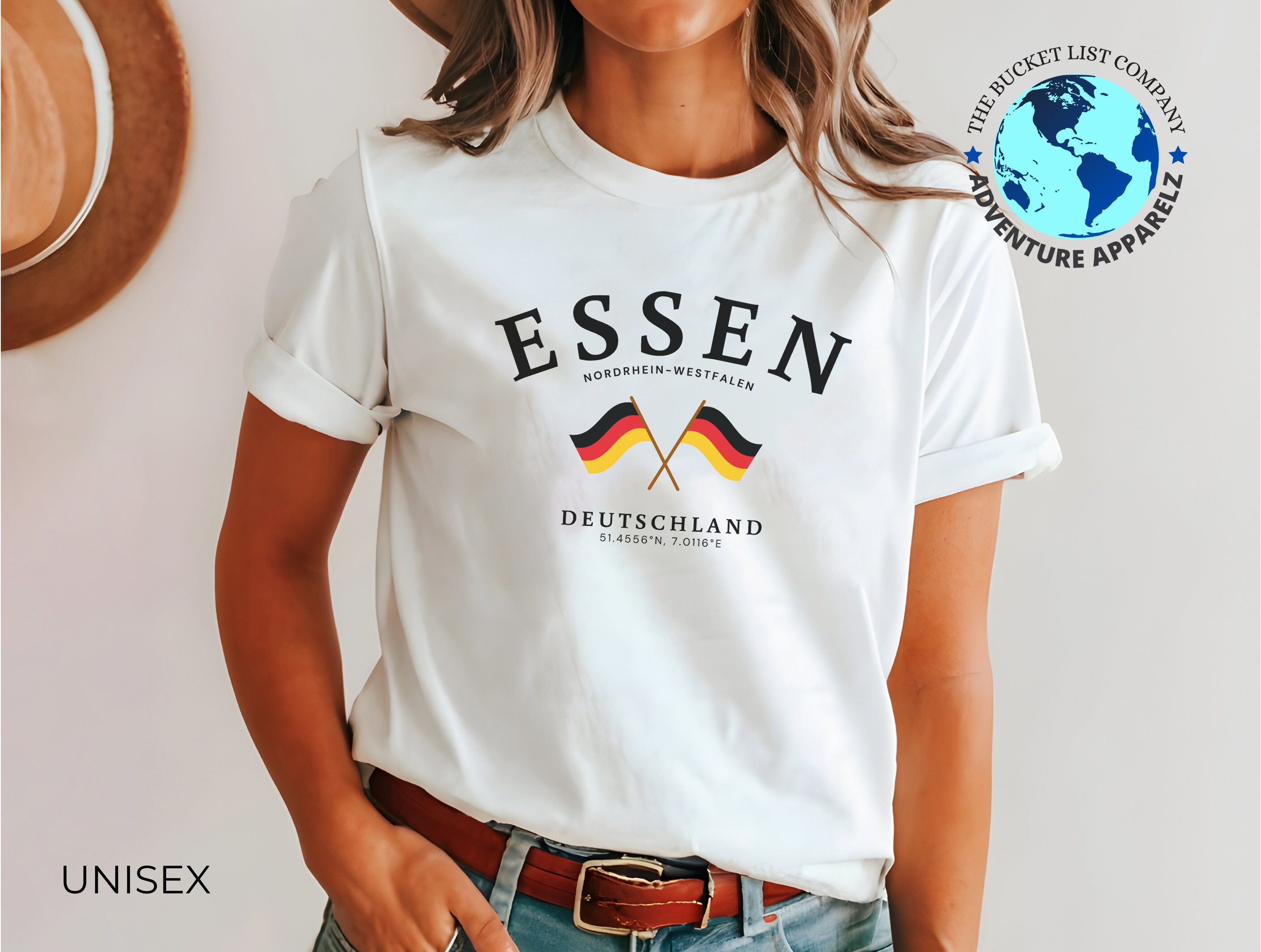 Essen shirt, Essen T-shirt, Germany souvenir, German flag t-shirt, Germany gift, Deutshcland Unisex Comfortable T-Shirt, Essen gift