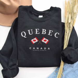 Sweat-shirt Québec, Québec Canada, chemise Québec, chemise Canada, style canadien, québécois, drapeau du Canada, cadeau parfait, ville de Québec