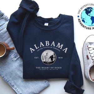 Shirt Alabama, cadeau Alabama, sweater Alabama, The Heart of Dixie, zacht en comfortabel sweatshirt, Alabama Quarter