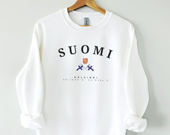 Suomi Sweatshirt, Finland, Unisex Sweater, Helsinki, Finnish, perfect gift, Nordic Style, Finland shirt, Finnish Style, Finland shirt