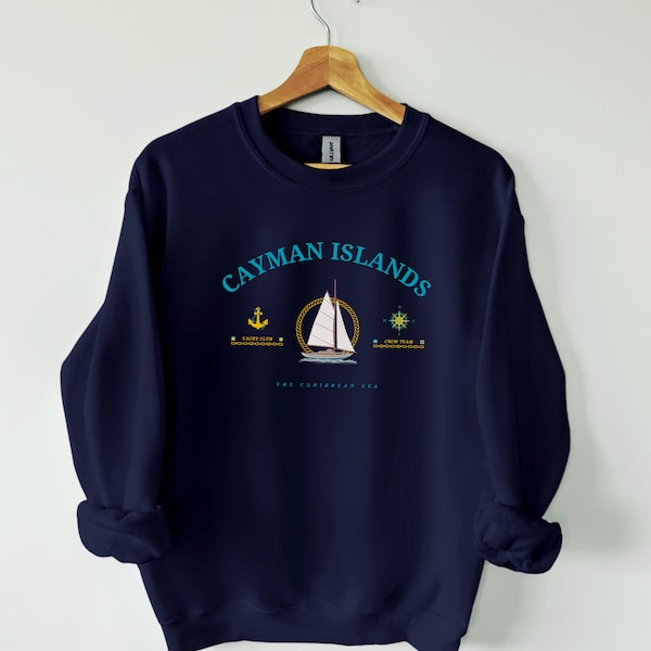 Cayman Islands Sweatshirt, Unisex Sweater, Caribbean Sea, Cayman Island Yacht Sweatshirt, Yacht club sweater, Cayman Islands sweater, gift