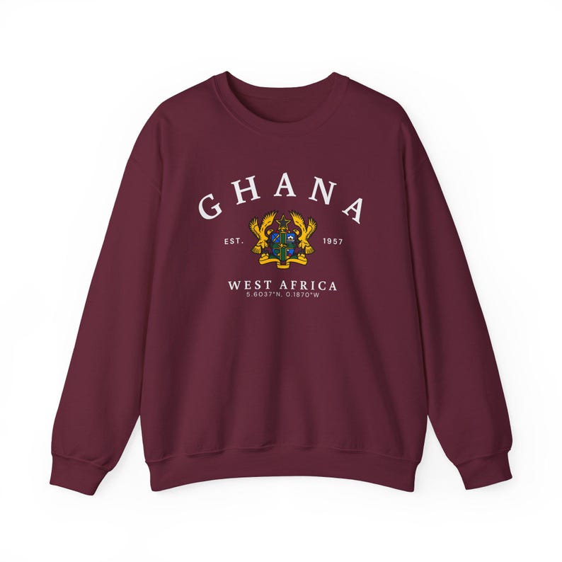Sudadera de Ghana, camiseta de Ghana, sudadera de África, sudadera acogedora de Ghana, regalo de África, recuerdo de Ghana, regalo de Ghana, Ghana África imagen 4