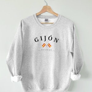 Gijon Sweatshirt, Gijon Spain, Espana Sweater, Spain Europe, Spain shirt, gift, Gijon Shirt, Soft and Comfortable Gijon sweater, Asturias