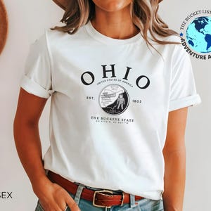 Ohio T-Shirt, Ohio Souvenir, Ohio Shirt, Unisex T-Shirt, Buckeye State Tee, Ohio Gift, Ohio Quarter Shirt, State Shirt
