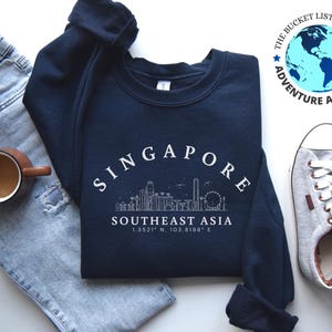 Sudadera de Singapur, souvenir de Singapur, camiseta de Singapur, sudadera unisex, regalo de Singapur, sudadera de Singapur, camiseta de Asia, regalo de Asia