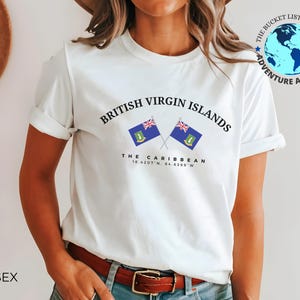 Camiseta das Ilhas Virgens Britânicas, Caribe das Ilhas Virgens Britânicas, Camiseta confortável unissex, Caribe, Camiseta das Ilhas Virgens Britânicas