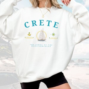 Crete Griechenland Yachting Sweatshirt, Crete Sailing, griechische Inseln, griechisches Hemd, Griechenland, Yacht Club, Crete Shirt, weiches und bequemes Sweatshirt