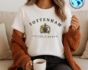Camiseta del Tottenham, camiseta del Tottenham, camiseta del norte de Londres, camiseta de Londres, camiseta estilo vintage de Londres