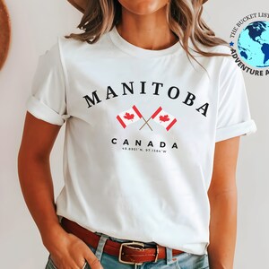 Camiseta de Manitoba, camiseta de Manitoba Canadá, camiseta de Canadá, camiseta unisex, Winnipeg, Brandon, Steinbach