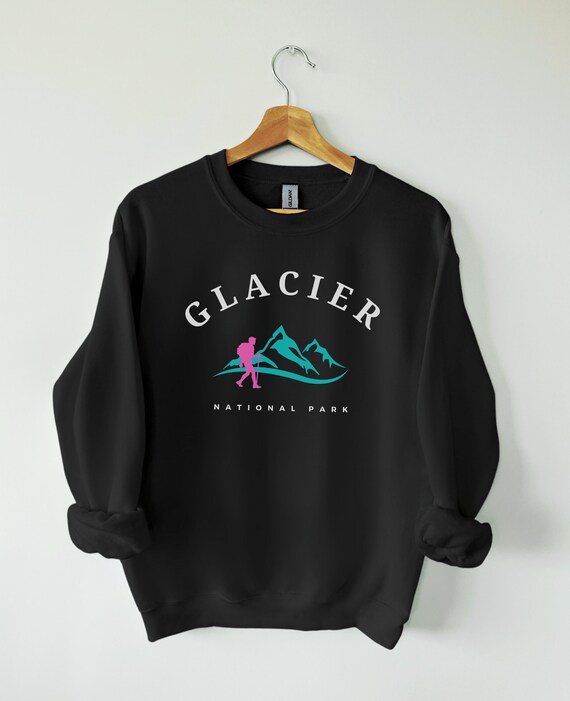 Retro Glacier National Park Shirt - Montana Mountains Badge Retro Glacier National Park Shirt - Montana Mountains Badge