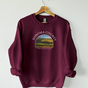 Uniseks shirt Sonoma County, sweatshirt Sonoma County, shirt Sonoma County, trui Californië, wijngaarden, Amerikaanse wijnmakerijen, perfect cadeau