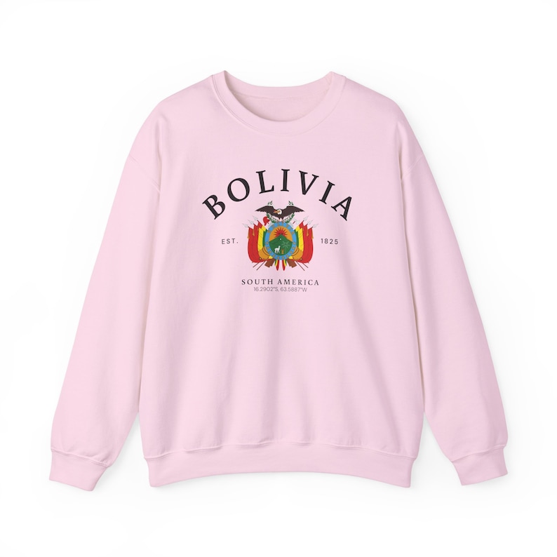 Suéter Bolívia, Camisa Bolívia, Camisa América do Sul, Moletom Macio e Confortável, Presente Bolívia, Bolívia América do Sul imagem 8