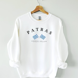 Patras Sweatshirt, griechische Flagge, Patras Griechenland, Griechenland, Patras Shirt, Hellas, griechischer Stil, Griechisch, Peloponnes, Karneval, Region Patras
