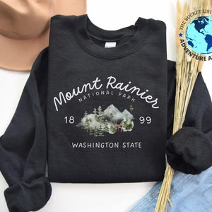 Shirt Mount Rainier National Park, cadeau staat Washington, sweater Mount Rainier National Park, zacht en comfortabel sweatshirt