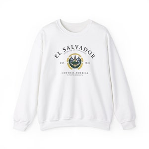 El Salvador Sweatshirt, El Salvador Flag Shirt, Central America, El Salvador Shirt, Soft and Comfortable Pullover Sweatshirt, Gift, Souvenir image 2