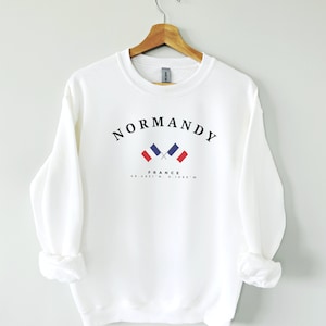 Normandie Sweatshirt, Normandie Frankreich Pullover, Europa, Frankreich Shirt, Geschenk, Normandie Frankreich Reisegeschenk Rundhalsausschnitt, Frankreich Sweatshirt