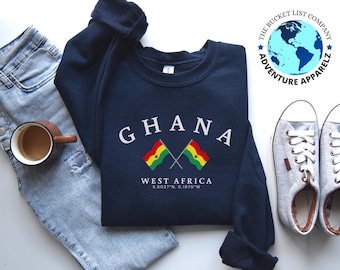 Ghana-sweater, Ghana Afrika-shirt, comfortabel Ghana-sweater, Afrika-shirt, Ghana souvenir, Ghana cadeau