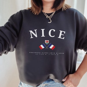 Nice Sweatshirt, Unisex Sweater, France, Riviera style, Nice Sweater, French flag sweatshirt, perfect gift