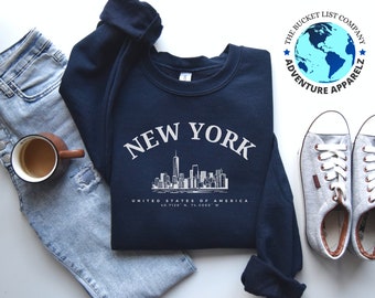 New York-sweatshirt, NYC-shirt, New York-souvenir, NYC-cadeau, New York City-shirt, New York-trui, NYC-sweater