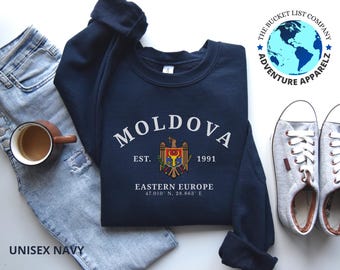 Moldova Sweatshirt, Moldova Shirt, Moldova Gift, Chisinau Sweater, Moldova Souvenir, Unisex Sweatshirt, Europe Sweatshirt