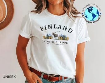 Finland t-shirt, Finland souvenir, Suomi t-shirt,Finnish Nature T-shirt, Finnish Style Shirt, Unisex t-shirt, Forest inspired t-shirt, Ruska