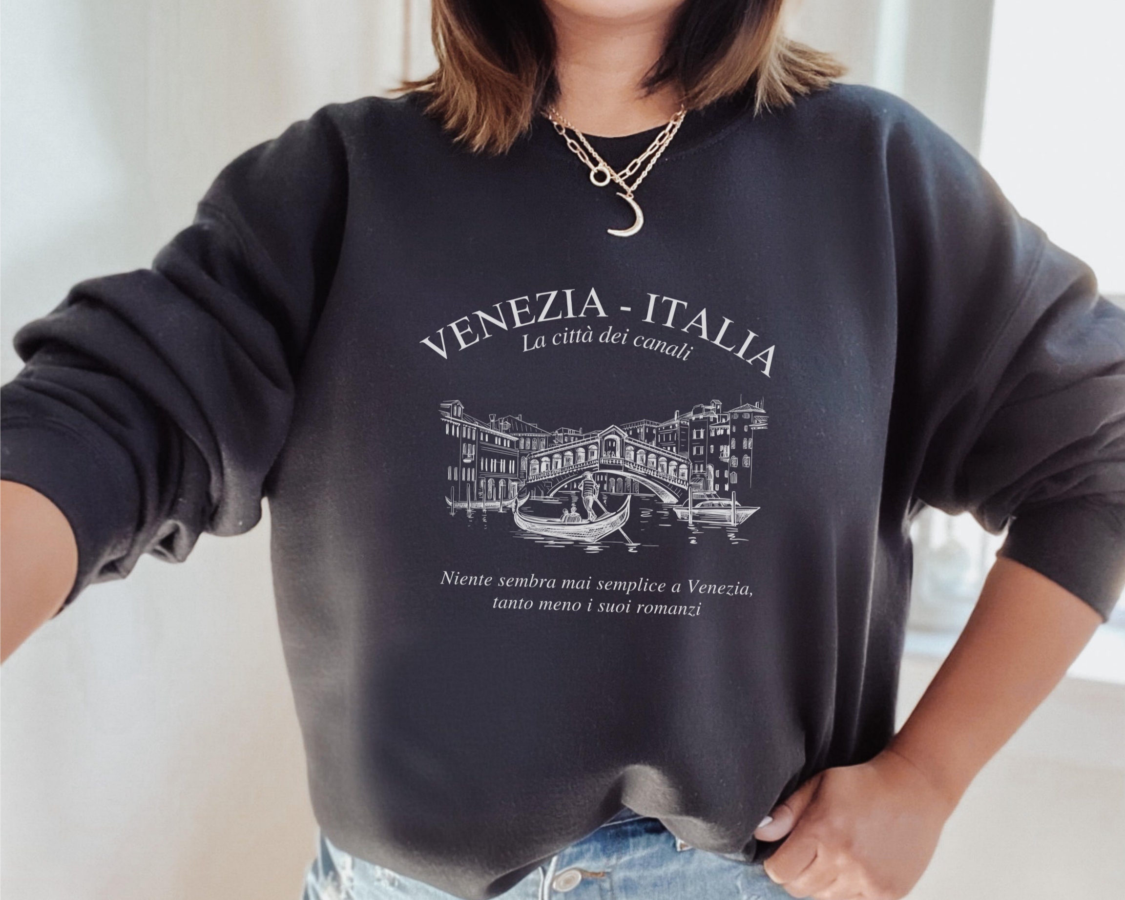 Felpa Venezia, Maglione Unisex, Italia, Maglione Italia, Venezia