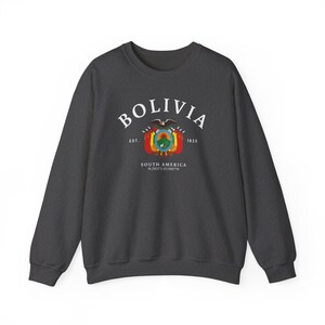 Suéter Bolívia, Camisa Bolívia, Camisa América do Sul, Moletom Macio e Confortável, Presente Bolívia, Bolívia América do Sul imagem 6