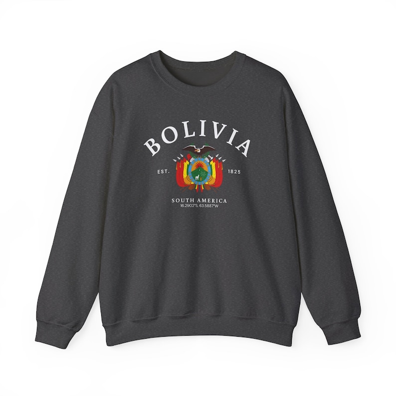 Suéter Bolívia, Camisa Bolívia, Camisa América do Sul, Moletom Macio e Confortável, Presente Bolívia, Bolívia América do Sul imagem 6