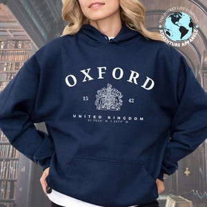 Oxford Hoodie, Oxford Schwarzweiss-Hemd, Oxford Geschenk, Oxford England, England Hoodie, Vereinigtes Königreich Hoodie, England Geschenk