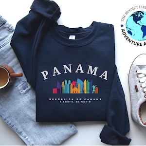 Camisa Panamá, Sudadera Panamá, Ciudad de Panamá Centroamérica, Regalo Panamá, Panamá, Camisa Vista Ciudad, Suéter Panamá, Sudadera Panamá