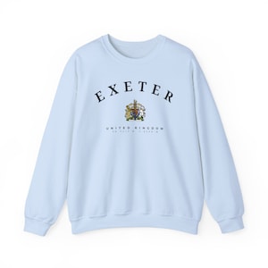 Camisola de moletom Exeter, Reino Unido, Exeter, camisa da cidade de Exeter, Exeter Inglaterra, Camisa da Inglaterra, A Grã-Bretanha, Devon Inglaterra