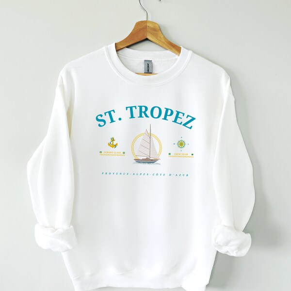 Saint Tropez Sweater, Unisex Sweater, Provence, French Sweatshirt, Riviera sweater, French Riviera sweatshirt, Yacht Club, perfect gift