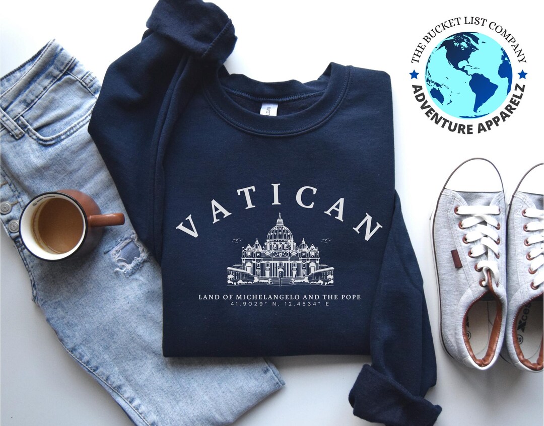 Felpa Vaticano, Souvenir Vaticano, Maglietta Vaticano, Felpa unisex