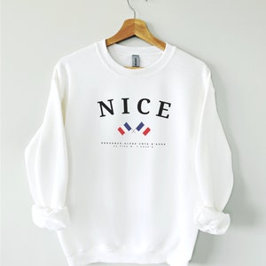 Bonita sudadera, bonito jersey de Francia, Europa, bonita camiseta, regalo, bonita Riviera Francesa, Costa Azul, Francia, suave regalo de viaje con cuello redondo
