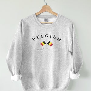 Belgien Sweatshirt, Belgien Unisex-Pullover, Belgien Shirt, Europa, Brüssel Shirt, Geschenk, weicher und bequemer Rundhalsausschnitt, Stadt Bruxelles
