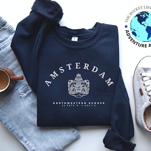 Amsterdam Shirt, Niederlande Sweatshirt, Amsterdam Sweatshirt, Amsterdam Geschenk, Europa, Amsterdam weiches und bequemes Sweatshirt