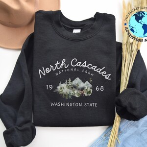 Shirt North Cascades National Park, Washington Gift, sweatshirt North Cascades, zacht en comfortabel sweatshirt North Cascades