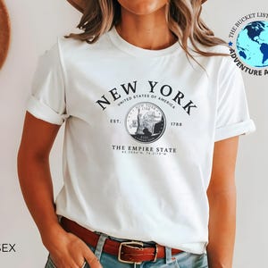New York T-Shirt, New York Souvenir, New York Shirt, Unisex T-Shirt, Empire State Tee, New York Gift, NY Quarter Shirt, State Shirt