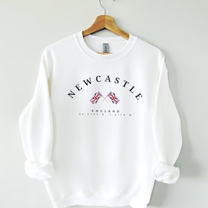 Newcastle Sweatshirt, Reino Unido, Camisa Newcastle, Newcastle upon Tyne Inglaterra, Camisa Inglaterra, A Grã-Bretanha, Cidade universitária
