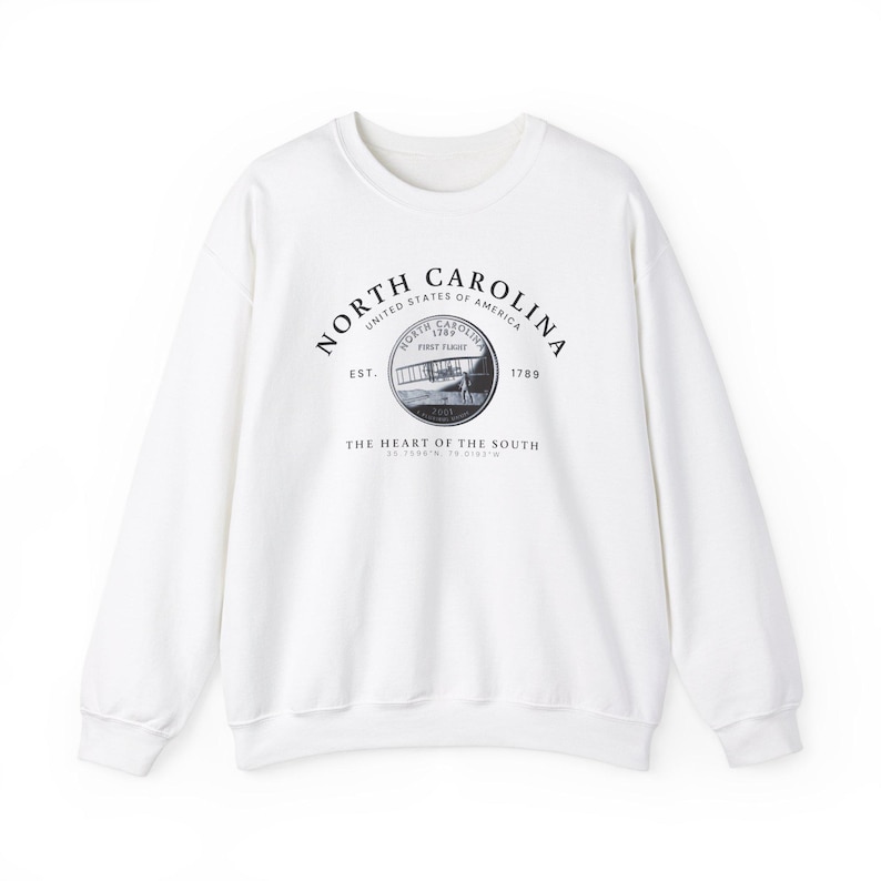 North Carolina Shirt, North Carolina Gift, North Carolina Sweatshirt, Soft and Comfortable Sweatshirt, North Carolina Quarter image 2