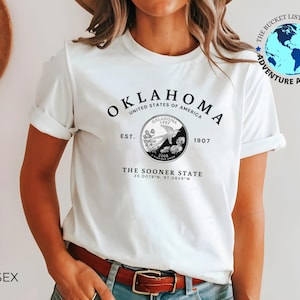 Oklahoma T-Shirt, Oklahoma Souvenir, Oklahoma Shirt, Unisex T-Shirt, Früherer Zustand T-Shirt, Oklahoma Geschenk, Zustand Quarter Shirt, Oklahoma Zustand