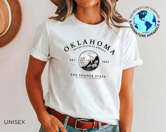 Oklahoma T-Shirt, Oklahoma Souvenir, Oklahoma Shirt, Unisex T-Shirt, Früherer Zustand T-Shirt, Oklahoma Geschenk, Zustand Quarter Shirt, Oklahoma Zustand
