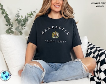 Camiseta de Newcastle, camiseta de Newcastle upon Tyne, Reino Unido Inglaterra, camiseta de Inglaterra, camiseta del Reino Unido, Newcastle Reino Unido