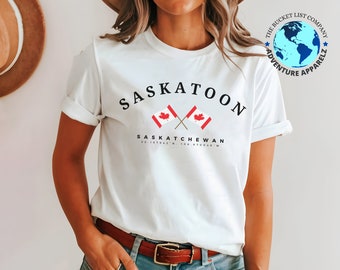 Camiseta Saskatoon, Saskatchewan Canadá, Saskatoon Canadá, camiseta de Canadá, camiseta unisex, camisa de América del Norte, camisa de Saskatchewan